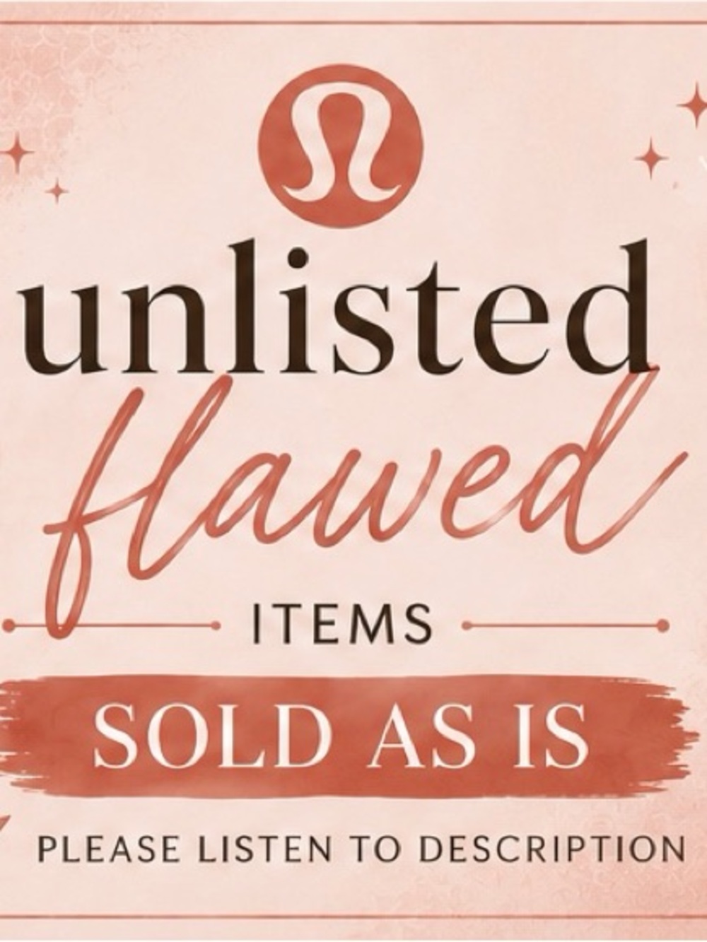 lululemon athletica Signage Graphic in Rose/Blush and White